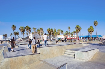 Skatepark ved Venice Beach, Los Angeles i USA