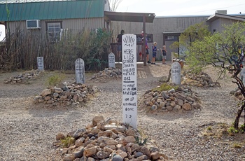 MC-tur Kyst til kyst - dag 13: Den lokale kirkegård i cowboybyen Tombstone i Arizona