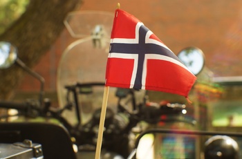 Norsk flag på bagsmækken